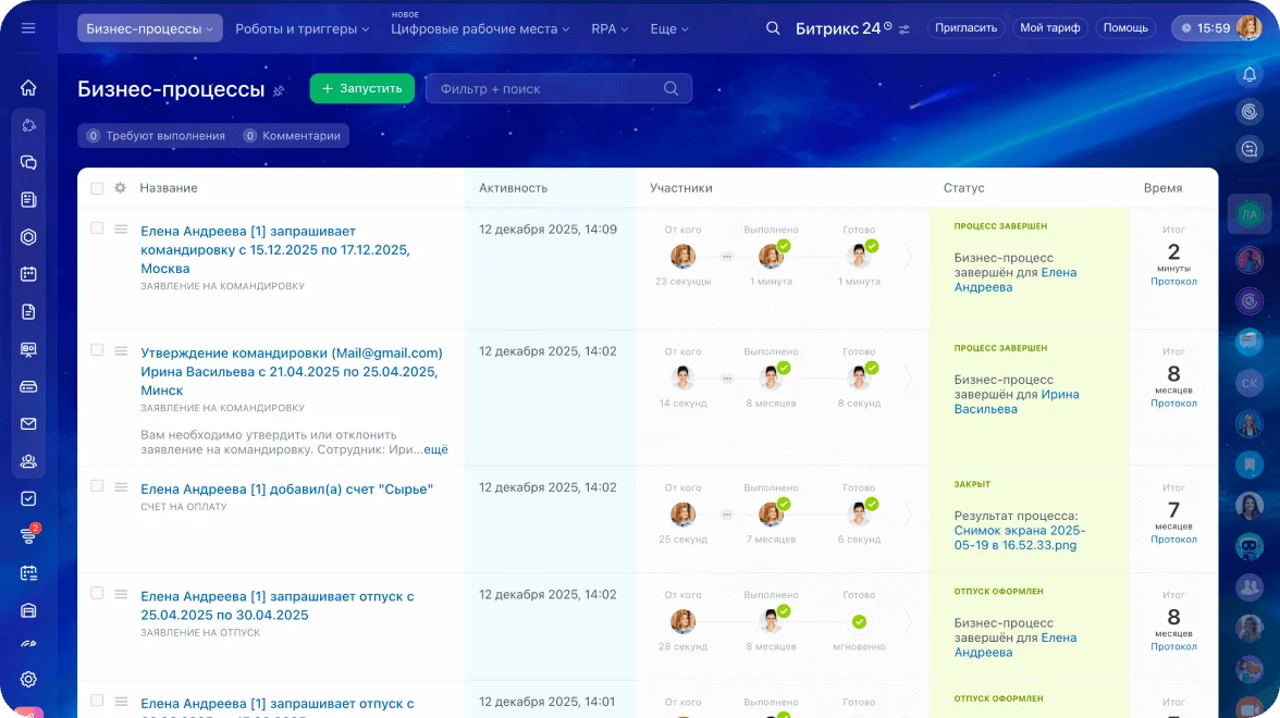 Кадровые процессы